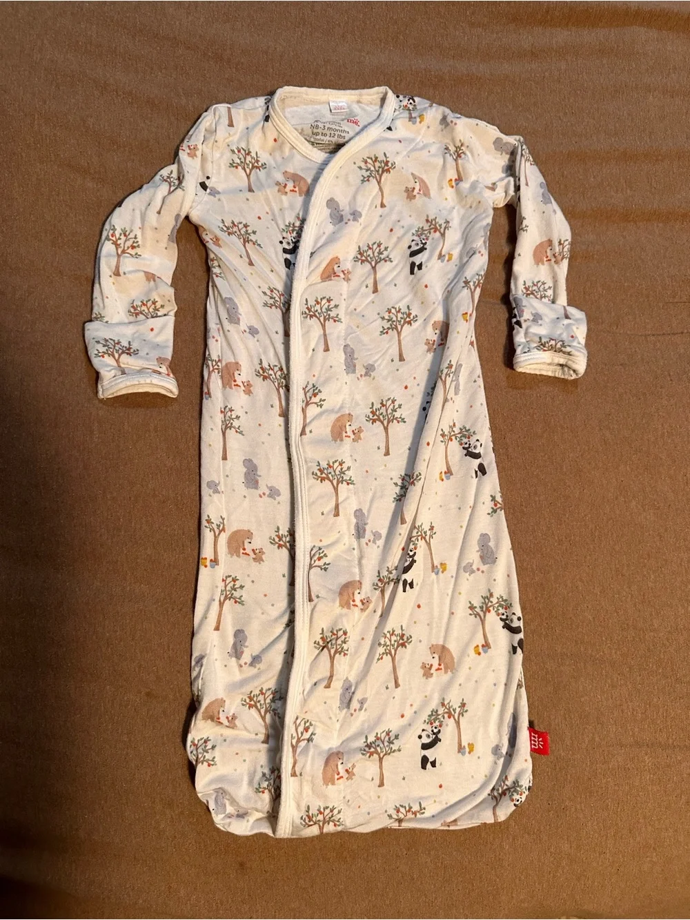 Magnetic Me Cream Woodland Animals Kids Pajama Sleep Sack